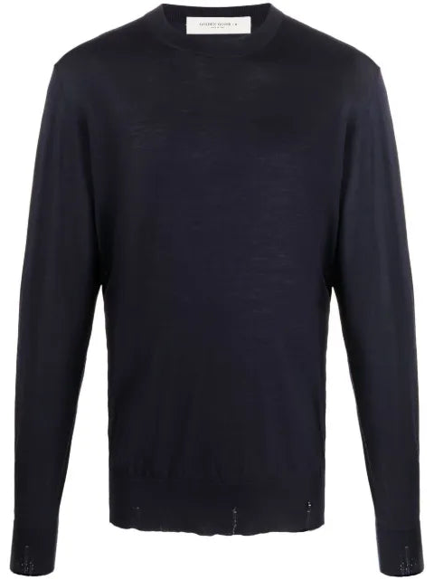 Golden Goose logo-patch wool jumper