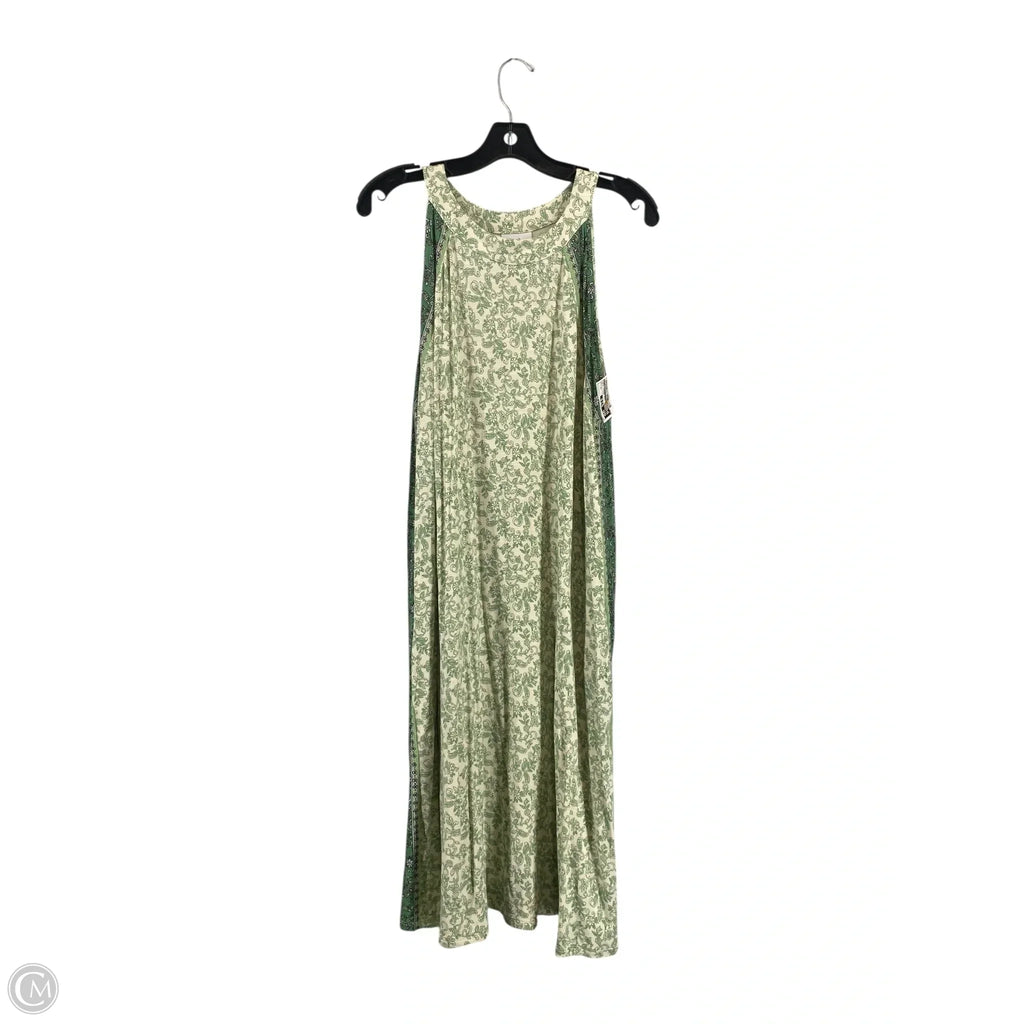 Dress Casual Maxi By J. Jill In Cream & Green, Size: Xl