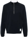 Thom Browne loopback 4-Bar half-zip pullover