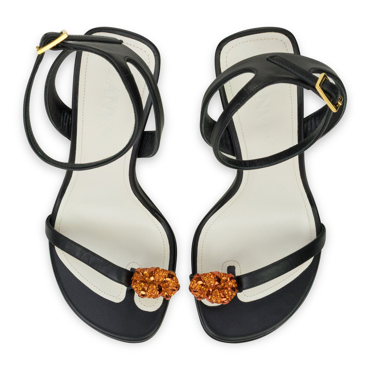 BLACK 95MM SWING SANDAL-MELODIE JEWELS HEELS