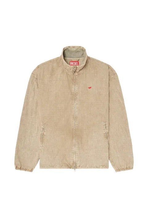 Diesel treated taslan jacket with treated finish
