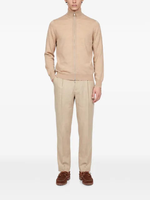 Brunello Cucinelli zip-up ribbed-trim sweater