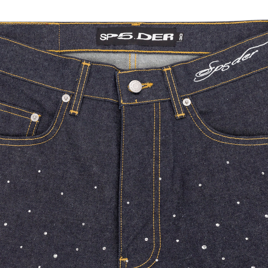 Indigo Star Dust Denim Shorts