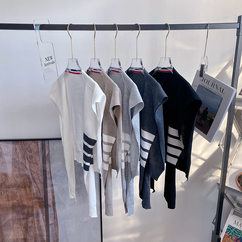 Thom Browne Small knitted knotted thin shawl