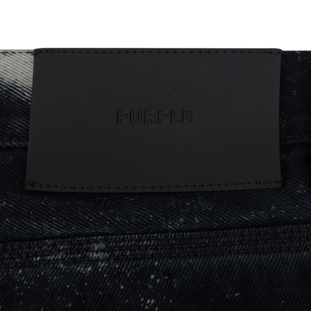 Black Marble Coated Baggy Fit Jeans