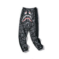 Bathing Ape Pant Shark Head Print Luminous Starry Sky Trousers Men's and Women's Casual Pants Sweatpants