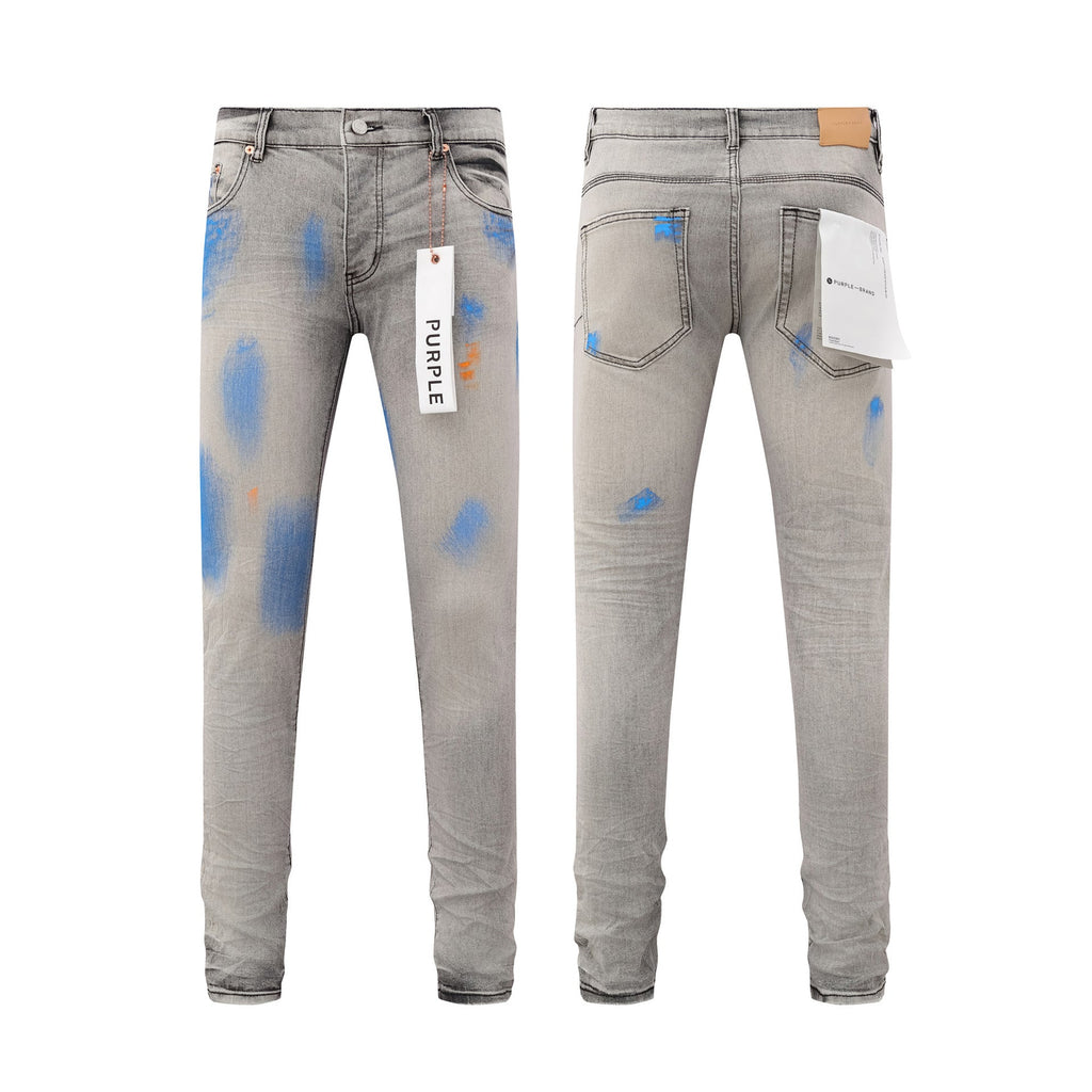Purple Brand Paint Splash Loose Denim Jeans Unisex