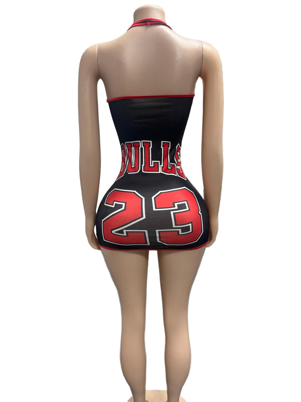 Shay Kawaii Bulls Lace Up Halter Cutout Bodycon Mini Dress Women