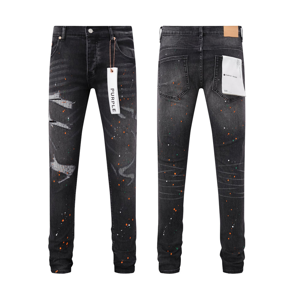 Purple Brand Paint Splash Loose Denim Jeans Unisex