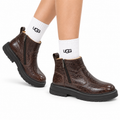 UGG Dark Brown Leather Chelsea Boots