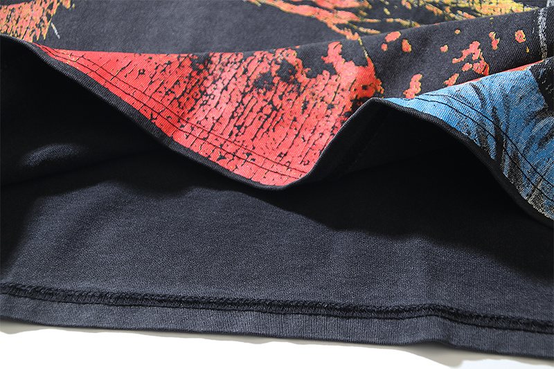 VALE USA Washed Black Graphic T-Shirt