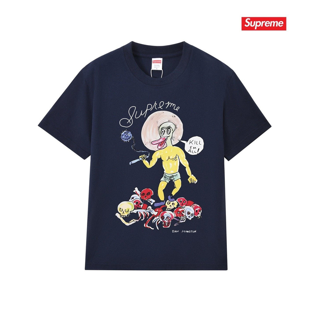 Supreme Cartoon Skull Graphic T-Shirt