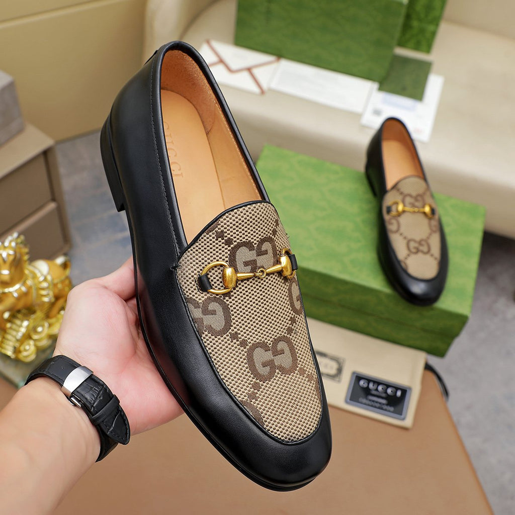 Gucci Patterned Horsebit Loafers
